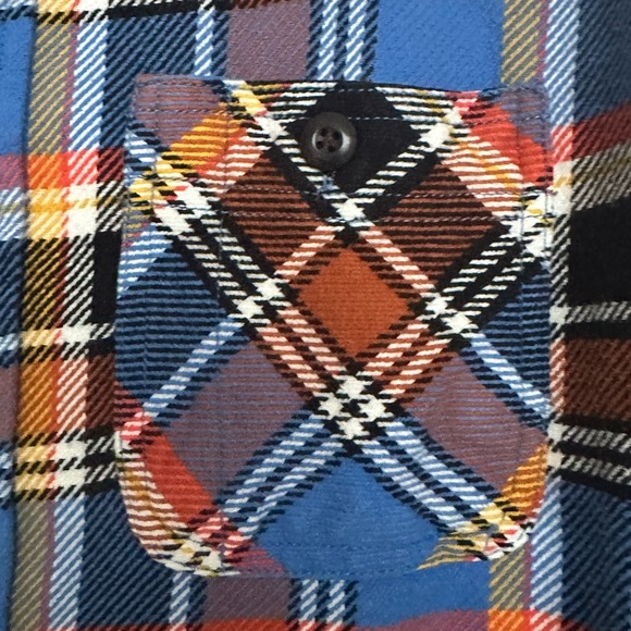 LANDS' END Men's Traditional Fit Plaid Flannel Button Down L 42-44 CabinCore - Picture 11 of 11